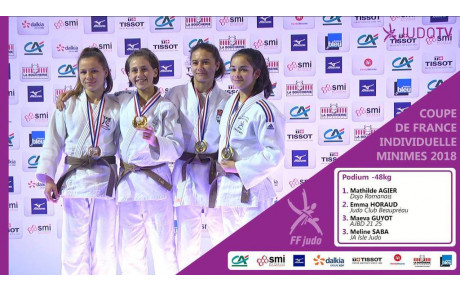 MELINE SABA EN BRONZE A LA COUPE DE FRANCE MINIMES